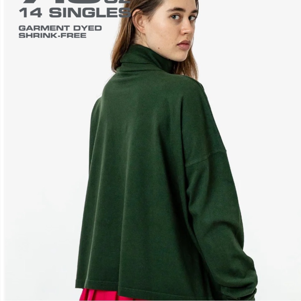 NEW! Los Angeles Apparel Women's Green Turtleneck top